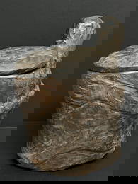 Philippine Tribal Art Ifugao Carved Wood Salted Meat Container with Face and Lizard Sculptured