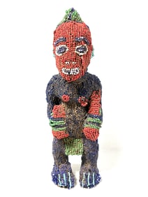 Bamileke Beaded Doll Statue
