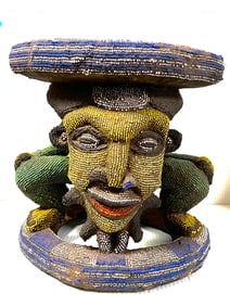 Large Bamileke Beaded Stool