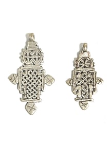 Ethiopian Coptic Cross Pendant 2 Pieces