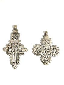 Ethiopian Coptic Cross Pendant 2 Pieces