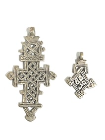 Ethiopian Coptic Cross Pendant 2 Pieces