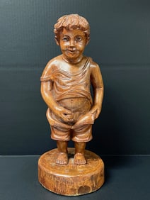 Carved Wood Boy