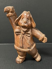 Carved Wood Dancing Dog