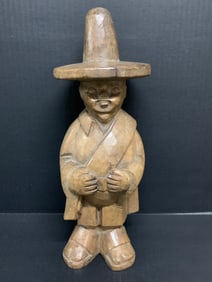 Carved Wood Mexican Man
