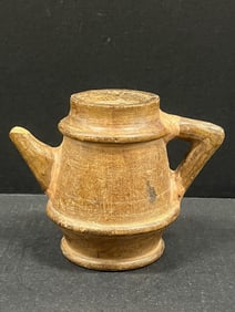 Carved Wood Teapot
