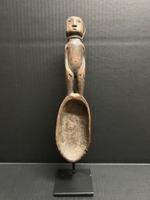 Philippine Ifugao Carved Wood Figurative Spoon