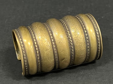 Philippine Islamic Elongated Copper Cuff Bracelet Maranao