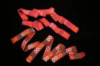 Philippine Handwoven Classic Mindanao Tboli Tribe Embroidered Band 2 Pcs.