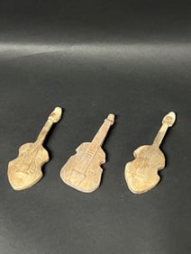 Carved Wood Angel Instrument - Guitar