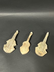 Carved Wood Angel Instrument - Guitar