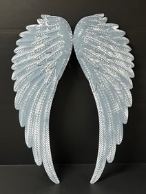 Large Painted Metal Wings