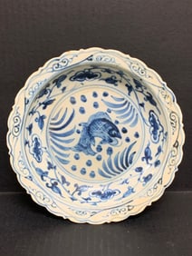 Blue and White Porcelain Plate