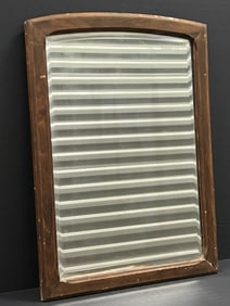 Vintage Mirrored Glass With Wooden Frame