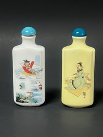 Porcelain Snuff Bottle 2 pieces