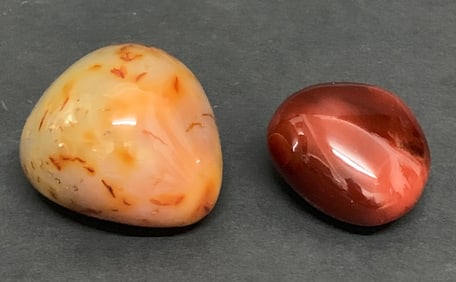 Carved Agate Healing Stone 2 pieces