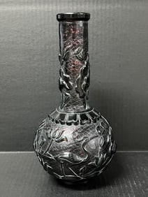 Peking Glass Bottleneck Vase