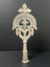 Ethiopian Processional Metal Coptic Cross