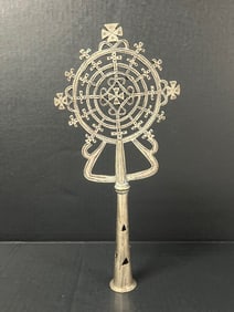 Ethiopian Processional Metal Coptic Cross