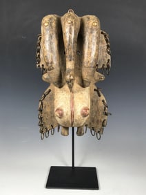 Guere Mask with Metal Stand