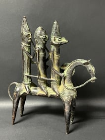 Bronze Kotoko Horseman with Rider
