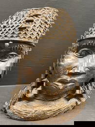 Benin Bronze Head Sculpture