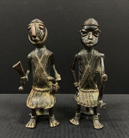 Pair of Bronze Chad Statue