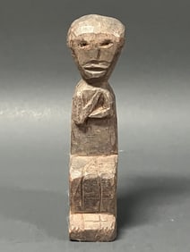 Philippine Tribal Art Miniature Carved Wood Bulul Statue