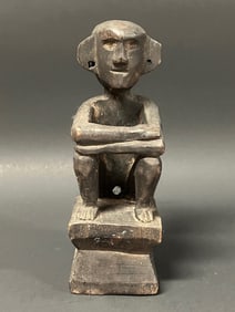 Philippine Tribal Art Miniature Carved Wood Bulul Statue