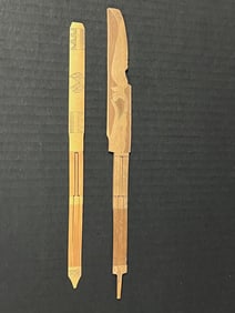 Philippine Tribal Art Carved Bamboo Mouth Harp 2 Pcs.
