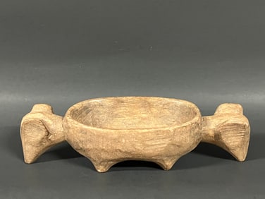 Authentic Philippine Ifugao Carved Wood Pig Binaboy Bowl