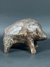 Authentic Philippine Ifugao Carved Wood Pig Binaboy Sculpture