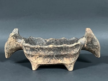 Authentic Philippine Ifugao Carved Wood Pig Binaboy Bowl