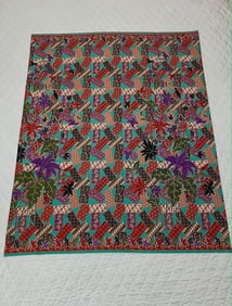 Authentic Asian Classic Ethnic Textile/Sarong, Tapis, Malong Floral Tribal Batik Design