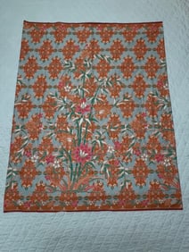 Authentic Asian Classic Ethnic Textile/Sarong, Tapis, Malong Floral Tribal Batik Design