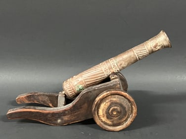 Philippine Miniature Metal Canyon with Wooden Stand