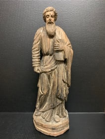 Carved Wood Saint Thomas Statue
