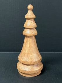 Folk Art Carved Wood Christmas Tree Sculpture