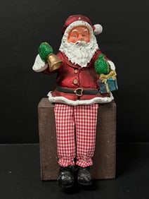Cast Resin and Cloth Santa Claus Sculpture