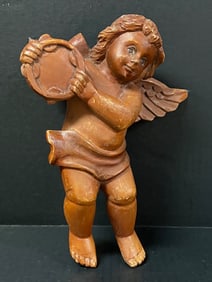Carve Wood Angel Sculpture