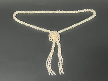 Southeast Asian Freshwater Rice Shape Cultured Pearl Necklace