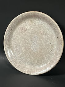 Chinese Art Vintage Porcelain Crackled Plate