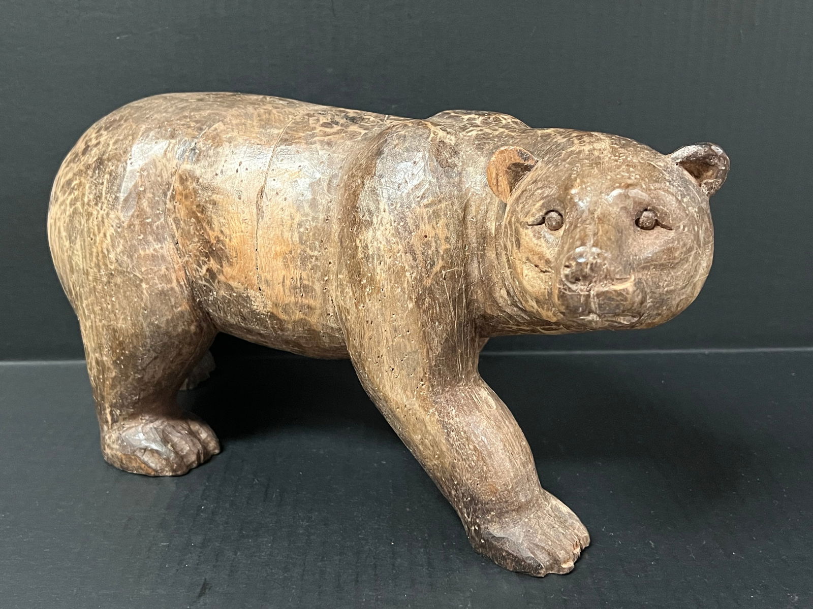 Carved Wood Polar Bear Sculpture (1 of 7)