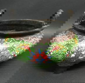 Cloisonne Enamel Bronze Incense Burner