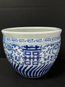 Porcelain Blue and White Planter