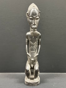 Carved Wood Baule Statue