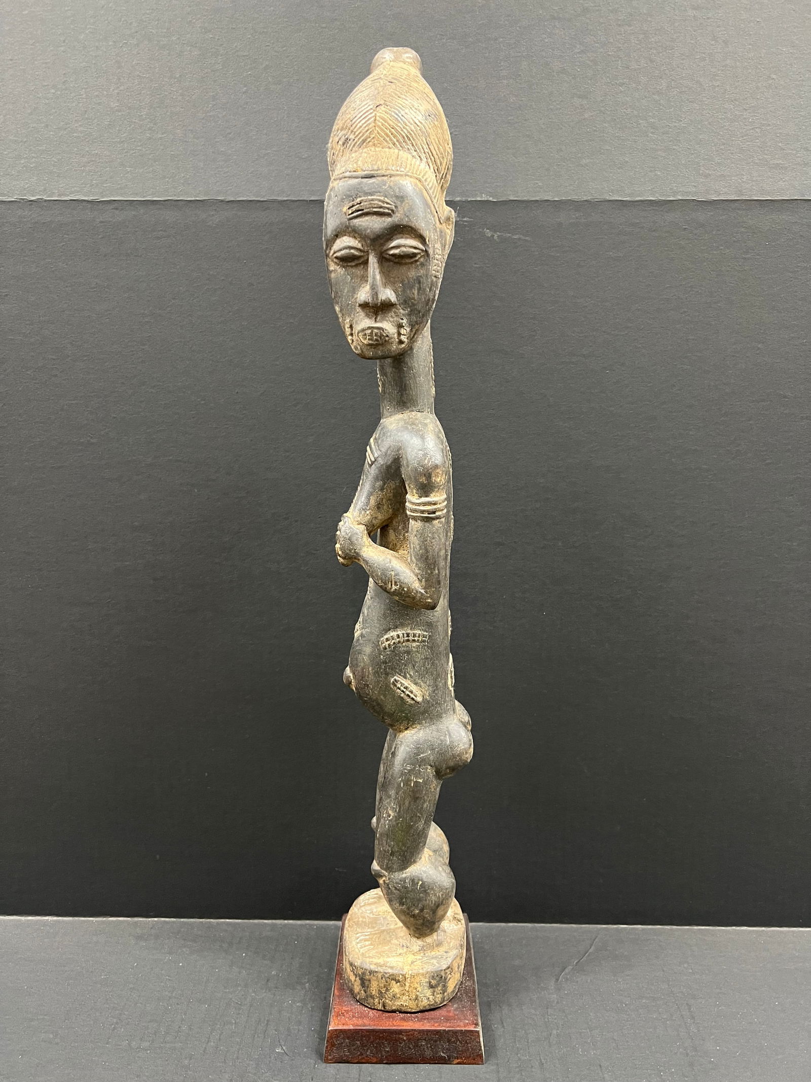 Carved Wood Baule Statue (1 of 9)