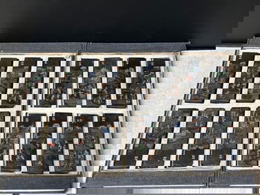 Set of Sixteen Calligraphy Black Ink Stick with Case