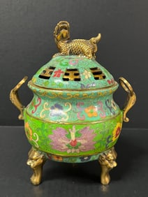 Chinese Cloisonné Enamel Incense Burner