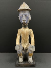 Carved Wood Colonial Statue